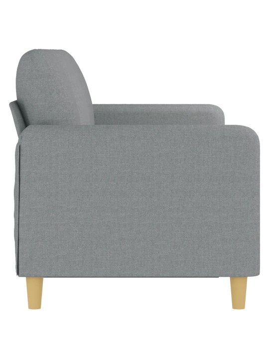 Trivietė sofa, šviesiai pilkos spalvos, 180cm, audinys