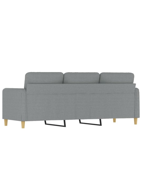 Trivietė sofa, šviesiai pilkos spalvos, 180cm, audinys