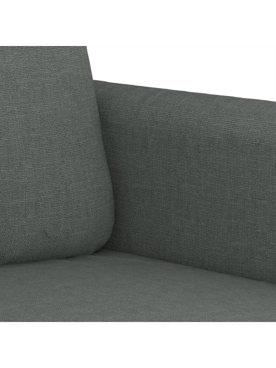 Trivietė sofa, tamsiai pilkos spalvos, 180cm, audinys