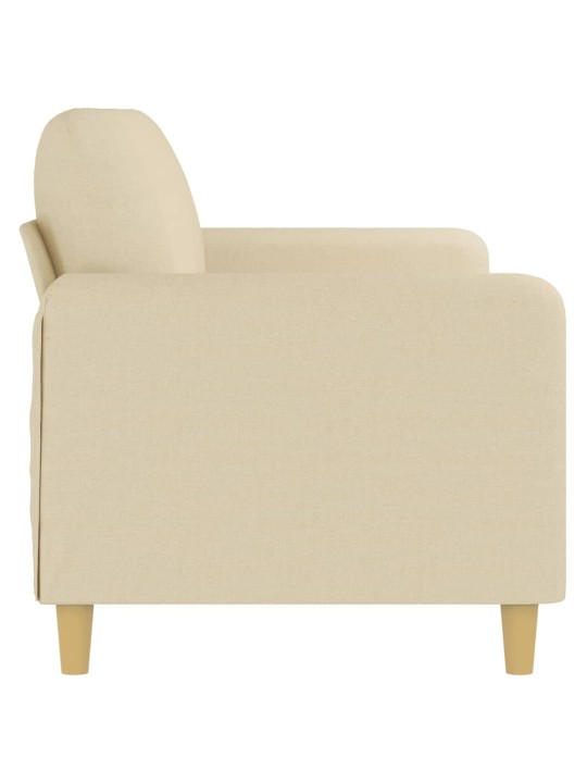 Trivietė sofa, kreminės spalvos, 180cm, audinys