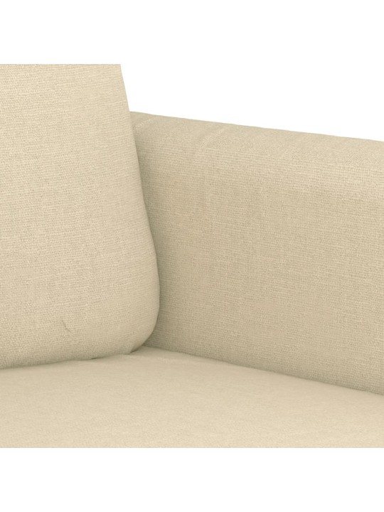 Trivietė sofa, kreminės spalvos, 180cm, audinys