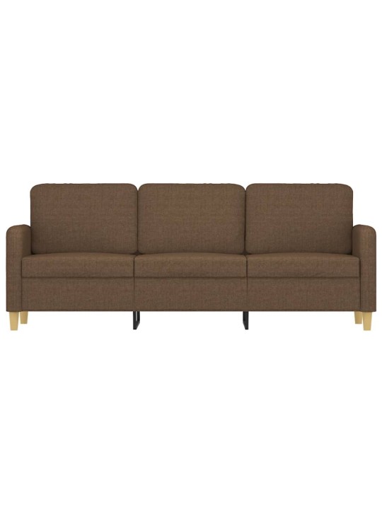 Trivietė sofa, rudos spalvos, 180cm, audinys