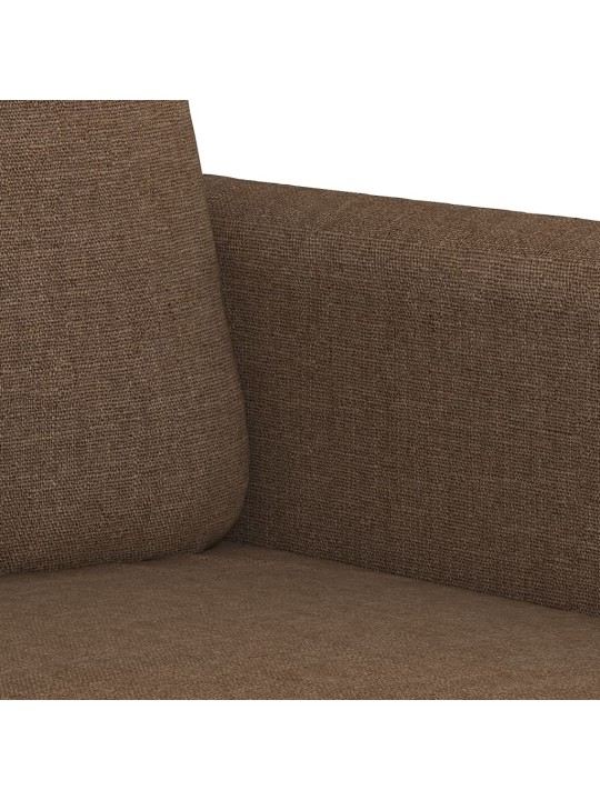 Trivietė sofa, rudos spalvos, 180cm, audinys