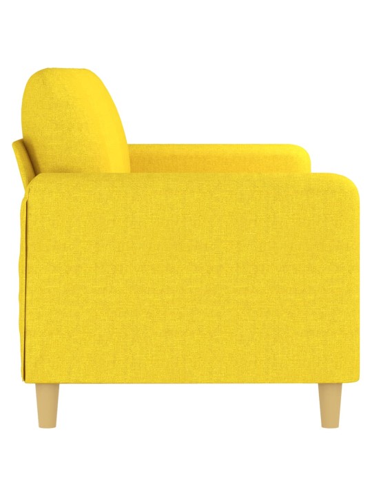 Trivietė sofa, šviesiai geltonos spalvos, 180cm, audinys