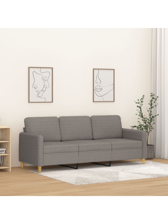 Trivietė sofa, taupe spalvos, 180cm, audinys
