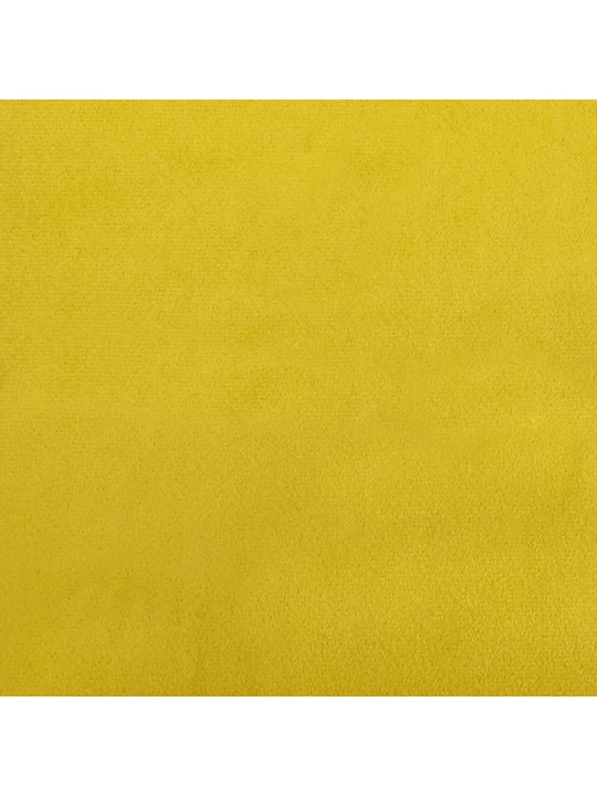 Trivietė sofa, geltonos spalvos, 180cm, aksomas