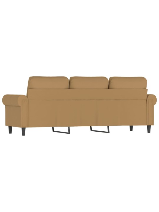 Trivietė sofa, rudos spalvos, 180cm, aksomas