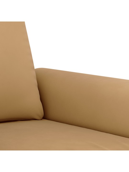 Trivietė sofa, rudos spalvos, 180cm, aksomas
