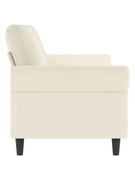 Trivietė sofa, kreminės spalvos, 180cm, aksomas