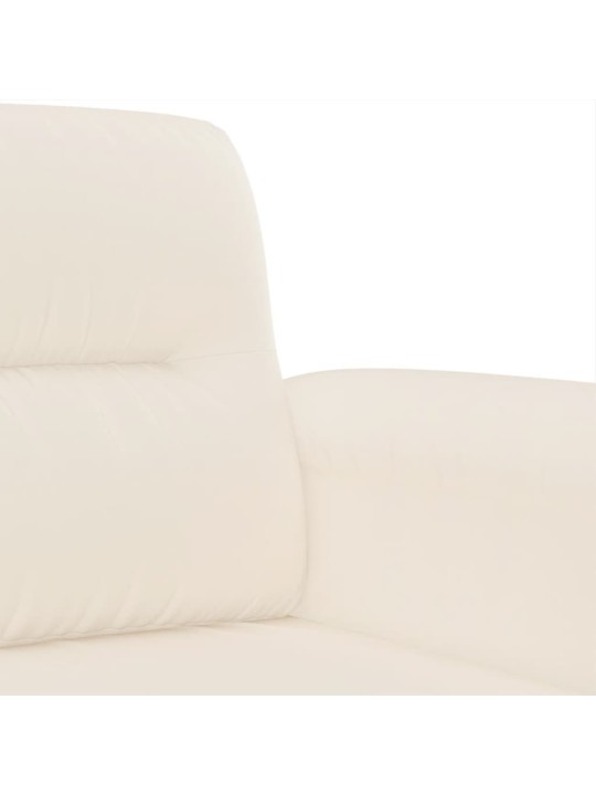 Trivietė sofa, smėlio spalvos, 180cm, mikropluošto audinys