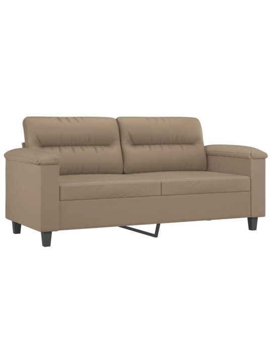 Dvivietė sofa, kapučino spalvos, 140cm, dirbtinė oda
