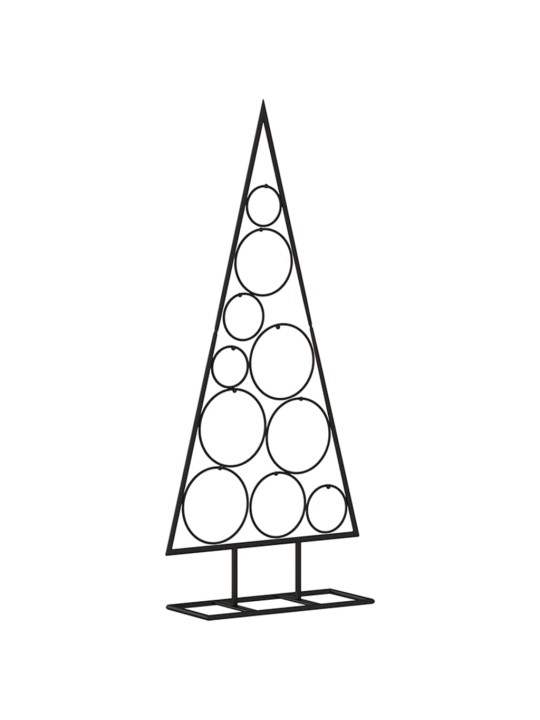 Metalinė Kalėdų eglutė, juodos spalvos, 90 cm