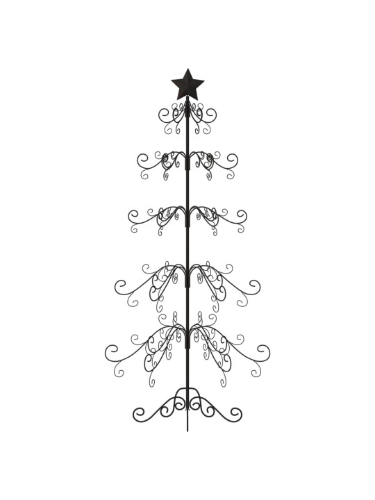 Metalinė Kalėdų eglutė, juodos spalvos, 150 cm