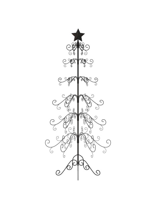 Metalinė Kalėdų eglutė, juodos spalvos, 215 cm