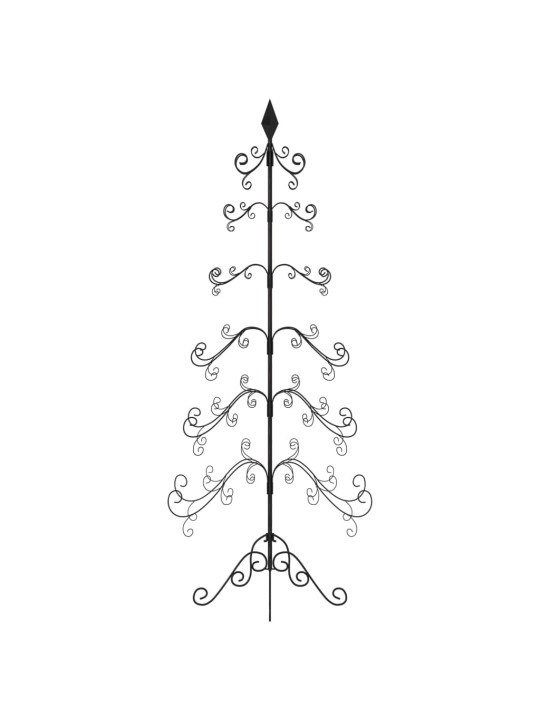 Metalinė Kalėdų eglutė, juodos spalvos, 215 cm