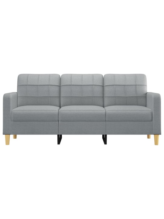 Trivietė sofa, šviesiai pilkos spalvos, 180cm, audinys