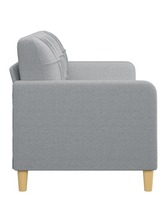 Trivietė sofa, šviesiai pilkos spalvos, 180cm, audinys