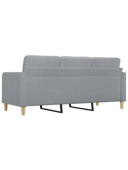 Trivietė sofa, šviesiai pilkos spalvos, 180cm, audinys