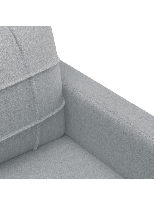 Trivietė sofa, šviesiai pilkos spalvos, 180cm, audinys