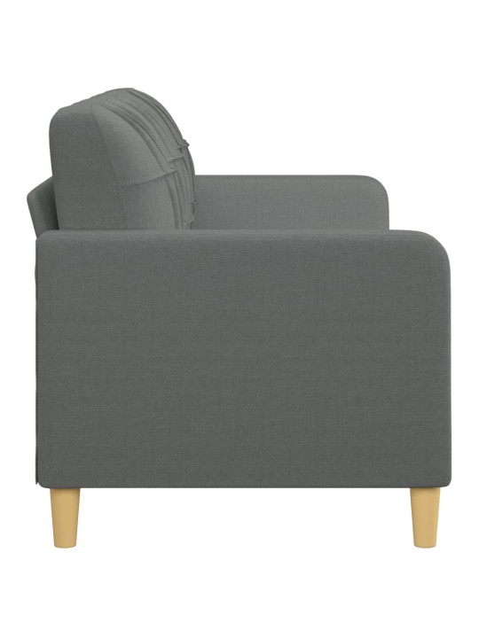 Trivietė sofa, tamsiai pilkos spalvos, 180cm, audinys