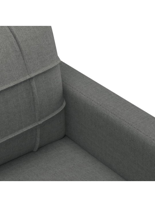Trivietė sofa, tamsiai pilkos spalvos, 180cm, audinys
