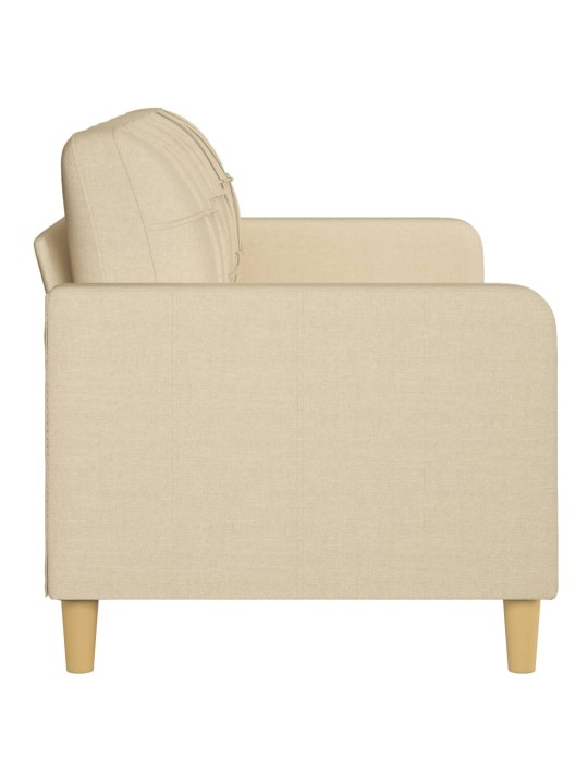 Trivietė sofa, kreminės spalvos, 180cm, audinys