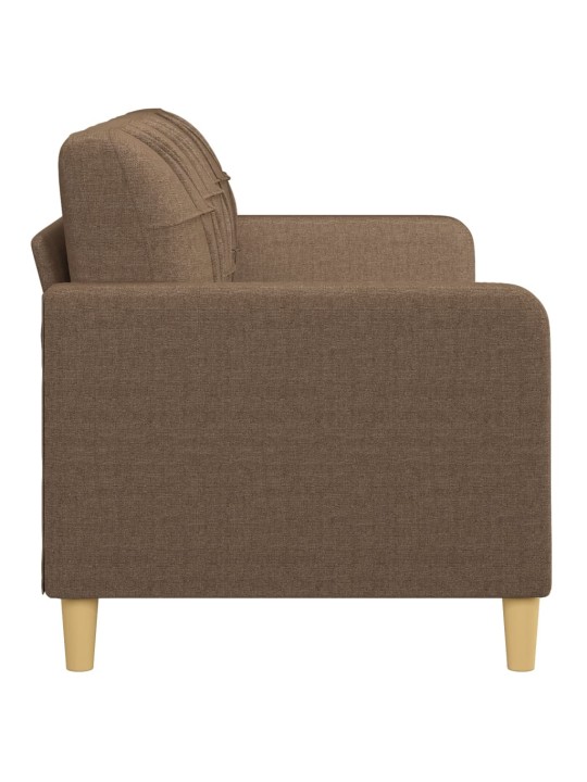 Trivietė sofa, rudos spalvos, 180cm, audinys