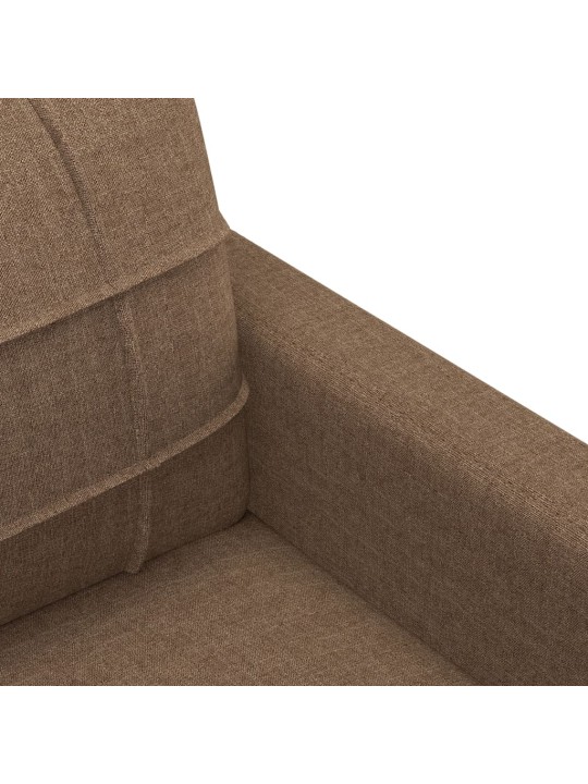 Trivietė sofa, rudos spalvos, 180cm, audinys