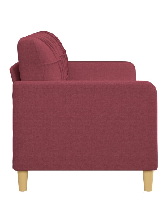 Trivietė sofa, raudonojo vyno spalvos, 180cm, audinys