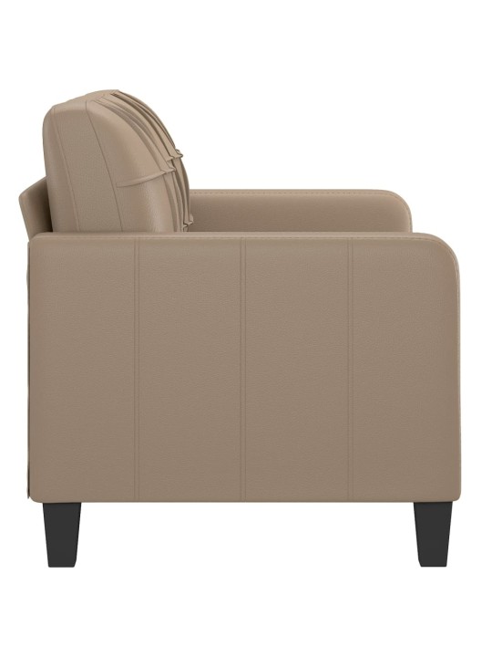 Dvivietė sofa, kapučino spalvos, 120cm, dirbtinė oda