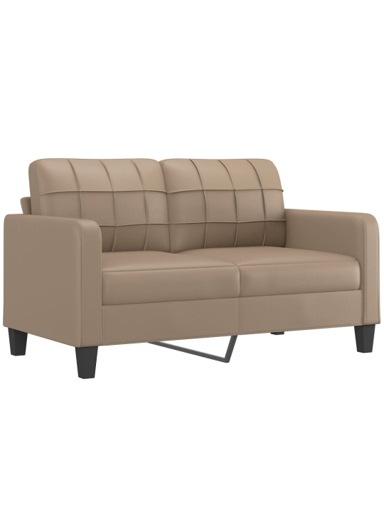 Dvivietė sofa, kapučino spalvos, 140cm, dirbtinė oda