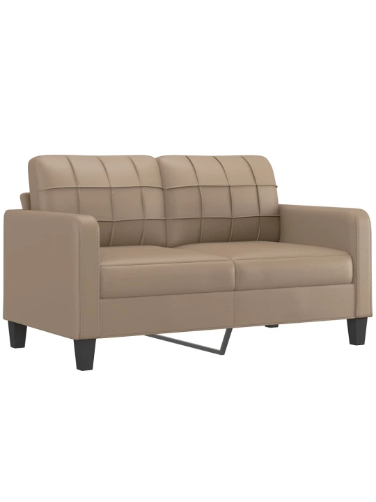 Dvivietė sofa, kapučino spalvos, 140cm, dirbtinė oda
