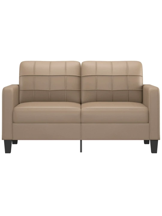 Dvivietė sofa, kapučino spalvos, 140cm, dirbtinė oda