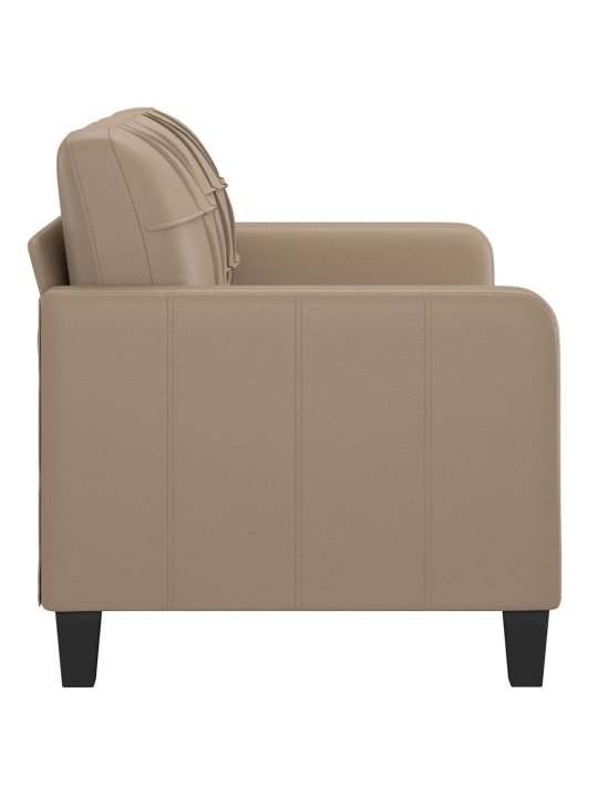 Dvivietė sofa, kapučino spalvos, 140cm, dirbtinė oda