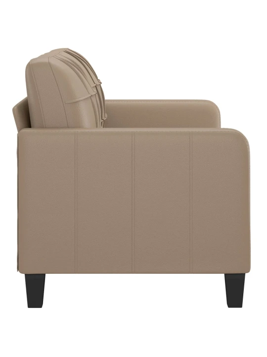 Dvivietė sofa, kapučino spalvos, 140cm, dirbtinė oda