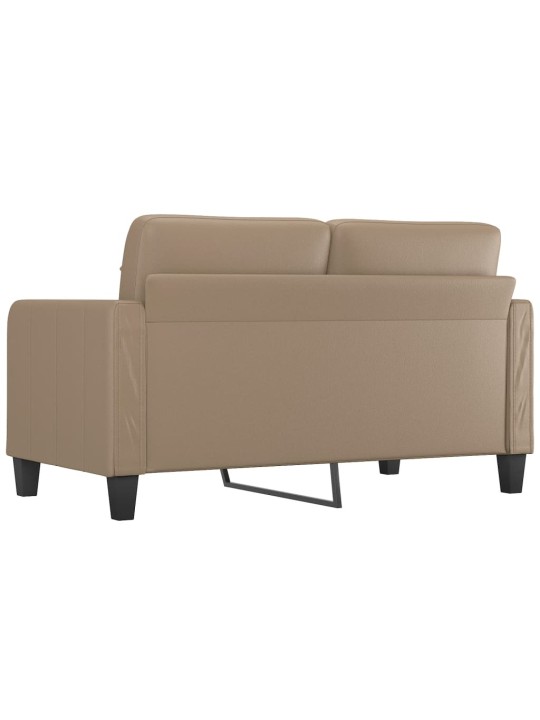 Dvivietė sofa, kapučino spalvos, 140cm, dirbtinė oda