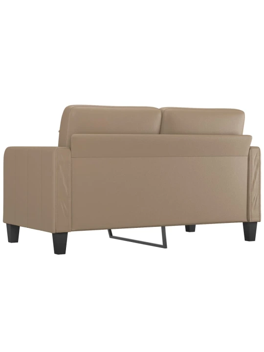 Dvivietė sofa, kapučino spalvos, 140cm, dirbtinė oda