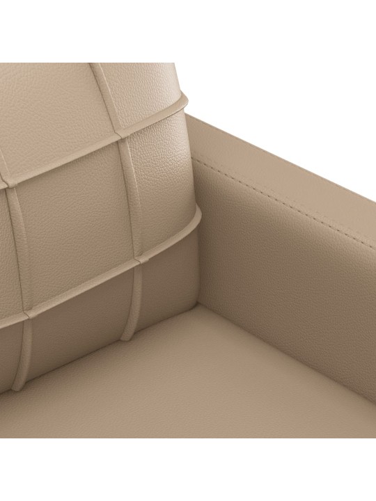Dvivietė sofa, kapučino spalvos, 140cm, dirbtinė oda