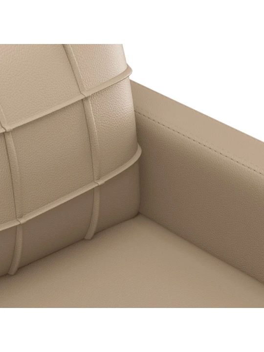Dvivietė sofa, kapučino spalvos, 140cm, dirbtinė oda