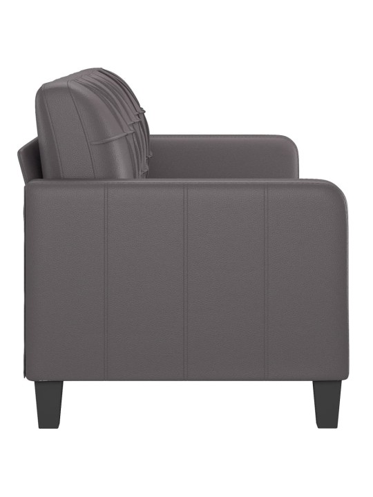 Trivietė sofa, pilkos spalvos, 180cm, dirbtinė oda