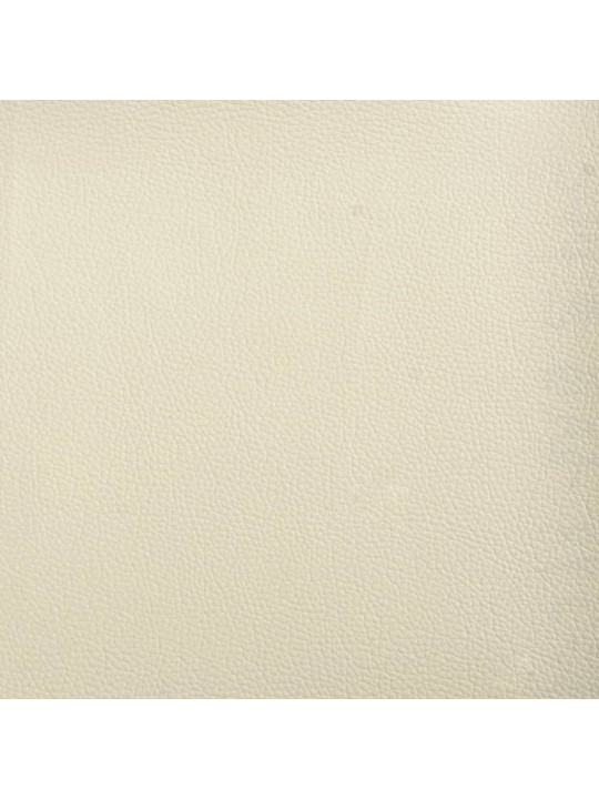 Trivietė sofa, kreminės spalvos, 180cm, dirbtinė oda