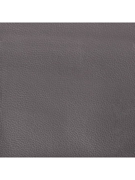 Trivietė sofa, pilkos spalvos, 180cm, dirbtinė oda