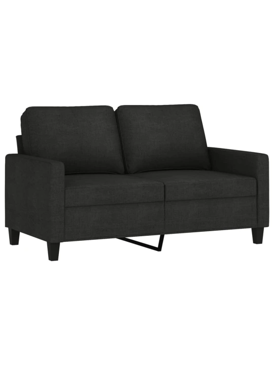 Dvivietė sofa, juodos spalvos, 120cm, audinys