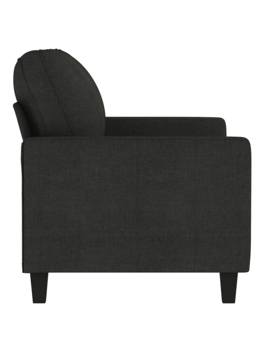 Dvivietė sofa, juodos spalvos, 120cm, audinys