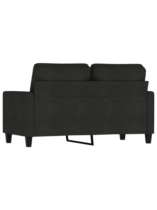 Dvivietė sofa, juodos spalvos, 120cm, audinys