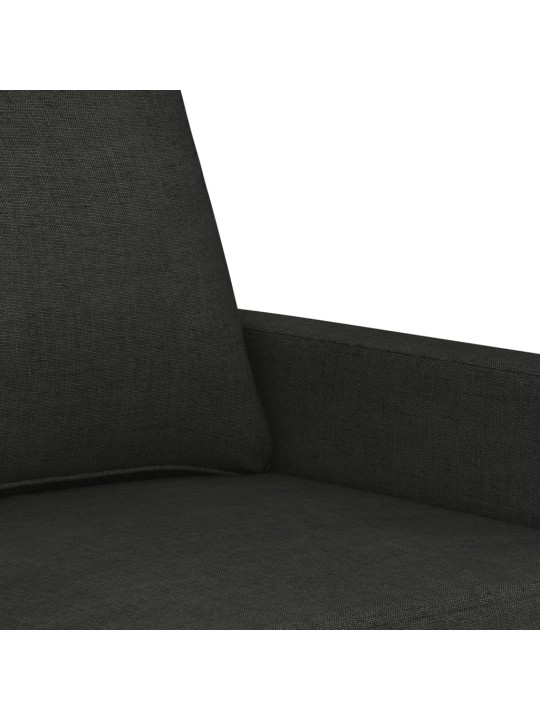 Dvivietė sofa, juodos spalvos, 120cm, audinys