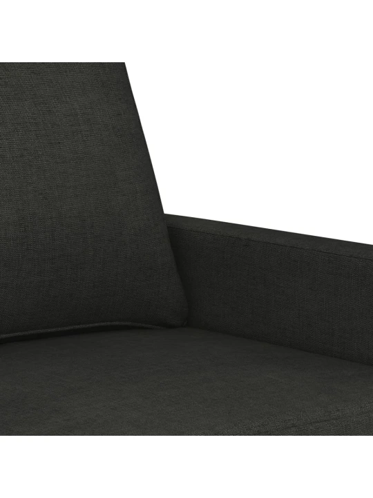 Dvivietė sofa, juodos spalvos, 120cm, audinys