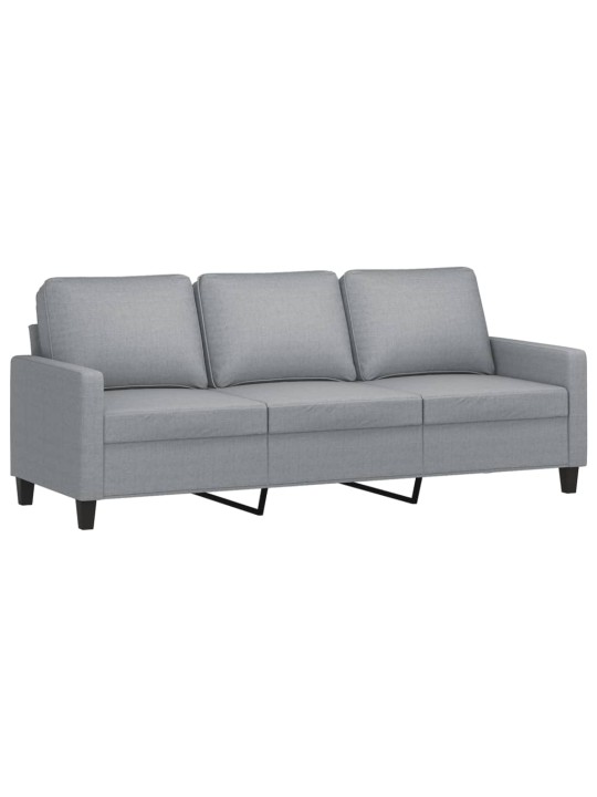 Trivietė sofa, šviesiai pilkos spalvos, 180cm, audinys