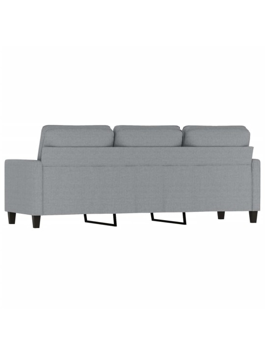 Trivietė sofa, šviesiai pilkos spalvos, 180cm, audinys