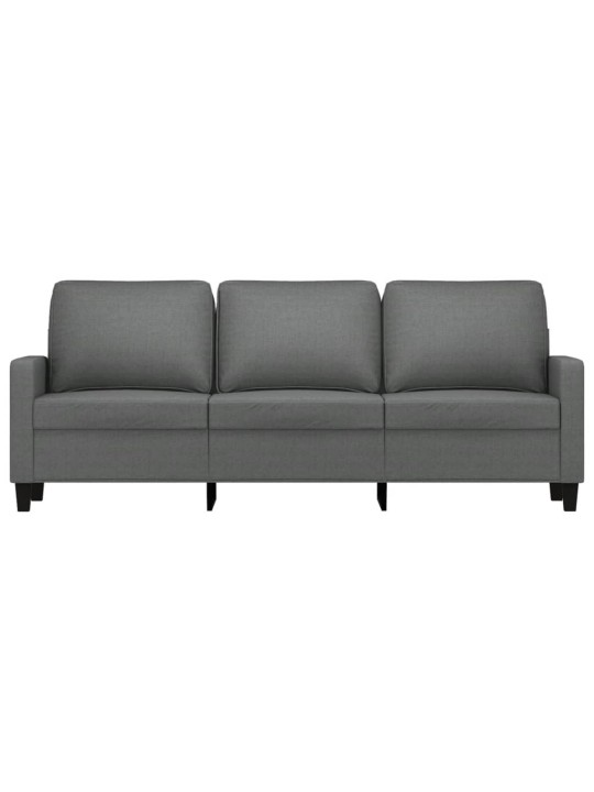 Trivietė sofa, tamsiai pilkos spalvos, 180cm, audinys